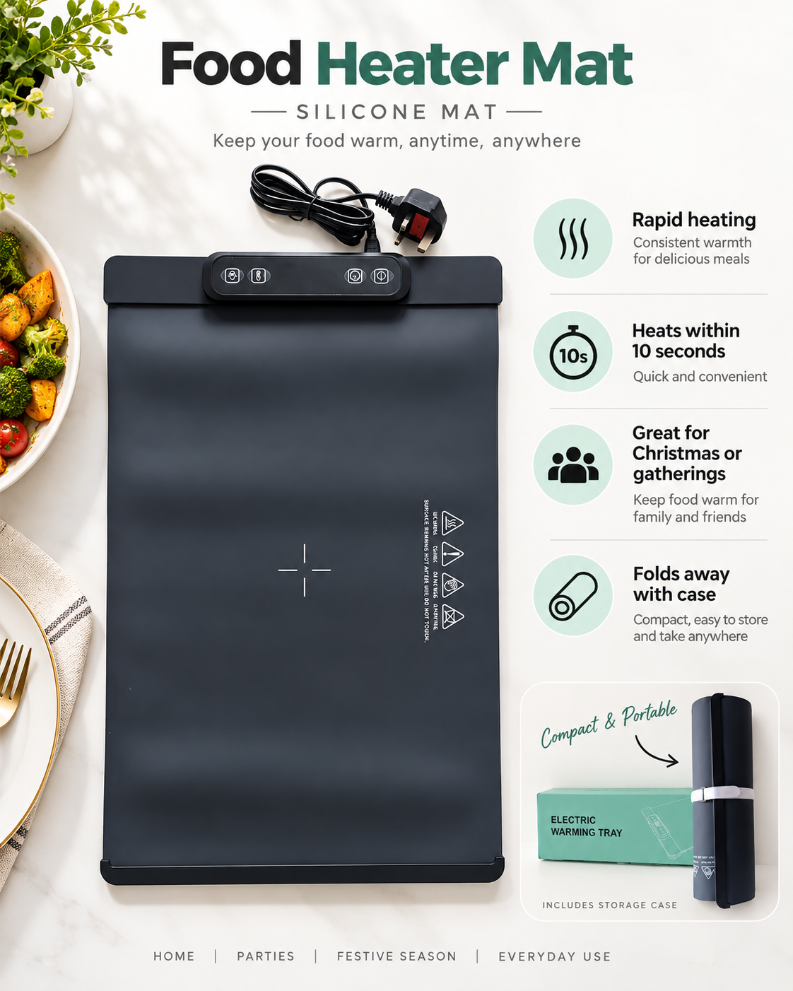 Food heating mat